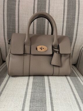 NEW Mulberry Bayswater Satchel - Cashmere Taupe Heavy Grain